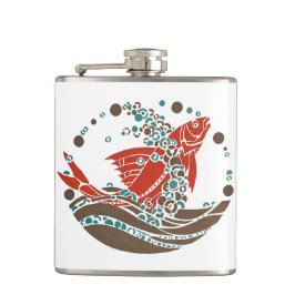 Art Deco Fish med bubblor Fickplunta