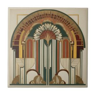 Art Deco Fläkt Ceramic Tile Kakelplatta