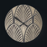 Art Deco Fläkt Clock Rund Klocka<br><div class="desc">Perfekt för konsthälsan hemma.</div>
