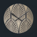 Art Deco Fläkt Clock Rund Klocka<br><div class="desc">Perfekt för konsthälsan hemma.</div>