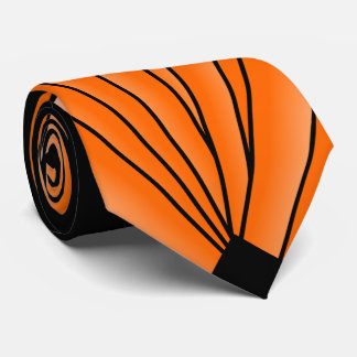 Art Deco Fläkt Design Orange Neck Tie Slips