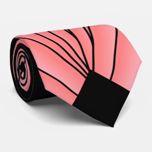 Art Deco Fläkt Design Rosa Neck Tie Slips