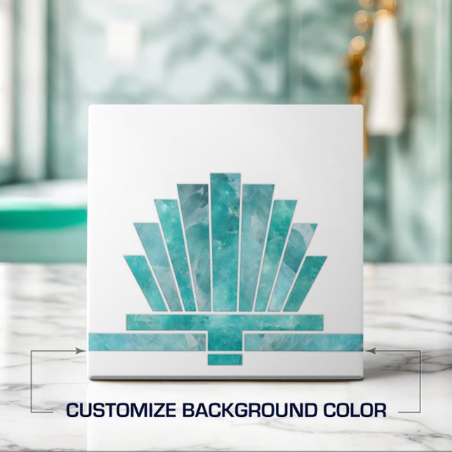 Art Deco Fläkt Geometric Shape - Ändra bakgrund Kakelplatta (Skapare uppladdad)