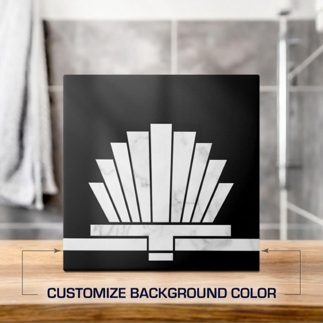 Art Deco Fläkt Geometric Shape - Ändra bakgrund Kakelplatta (Skapare uppladdad)