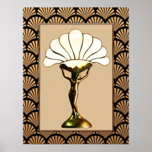 Art Deco Fläkt Lamp Poster