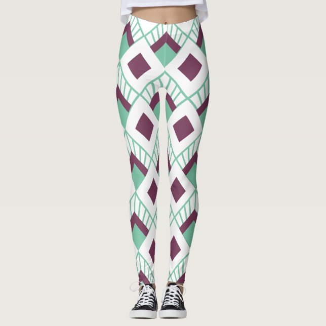 Art Deco Fläkt Leggings (Framsida)