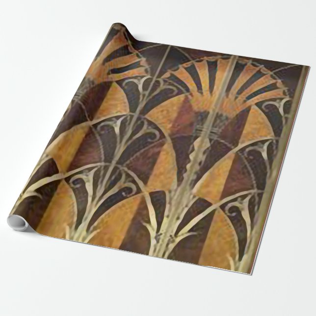 ART DECO FLÄKT MARQUETRY PRESENTPAPPER (Utrullad)