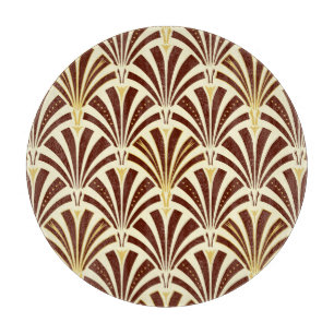 Art Deco fläkt mönster - choklad på grädde