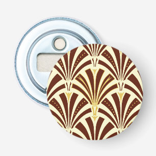 Art Deco fläkt mönster - choklad på grädde Flasköppnare