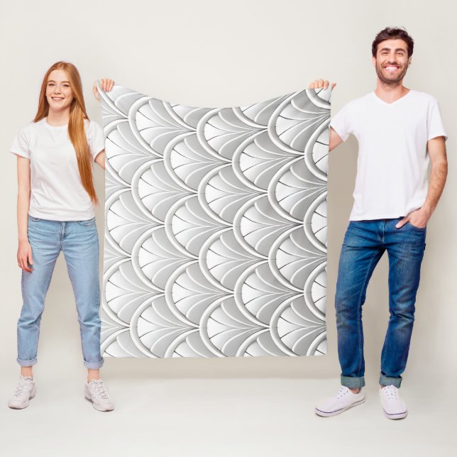 Art Deco Fläkt mönster Fleecefilt (På plats)