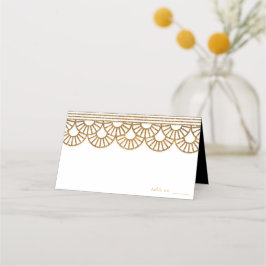 Art Deco Fläkt Motif Bröllop-platskort Placeringskort