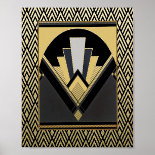 Art Deco Fläkt Poster. Poster