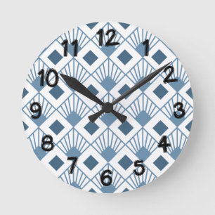 Art Deco Fläkt Rund Klocka