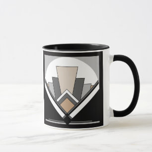 Art Deco-Fläkt-uttryck Mugg
