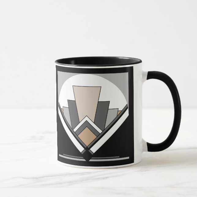 Art Deco-Fläkt-uttryck Mugg (Höger)