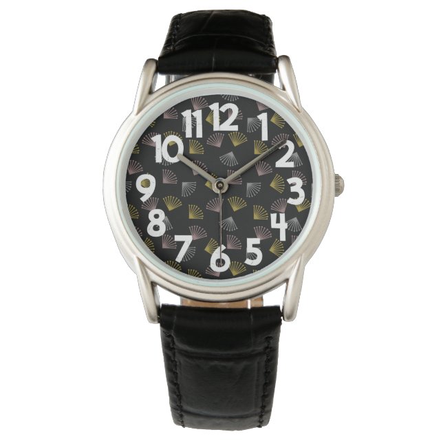Art Deco-fläktar  Armbandsur (Framsida)