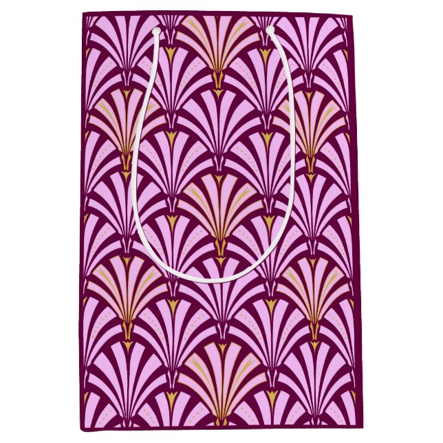 Art Deco fläktmönster - orkidé och lila (Framsidan)