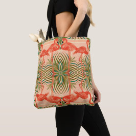 Art Deco Flamingo Badhandduk Tygkasse