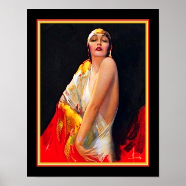 Art Deco Flapper av Rolf Armstrong Poster (Framsidan)