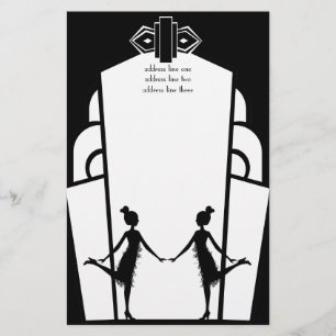 Art -Deco Flappers Brevpapper
