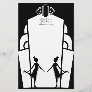 Art -Deco Flappers Brevpapper