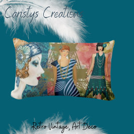 Art Deco Flappers Lumbarkudde
