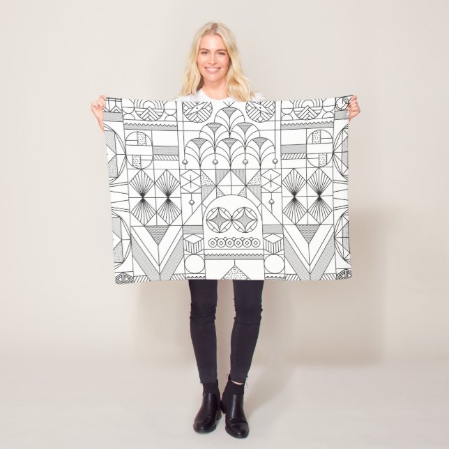 Art Deco Fleece Blanket (På plats)