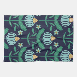 Art Deco Flower Kitchen Towel Kökshandduk