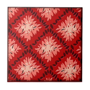 Art Deco Flower Rrid - Kakelplatta