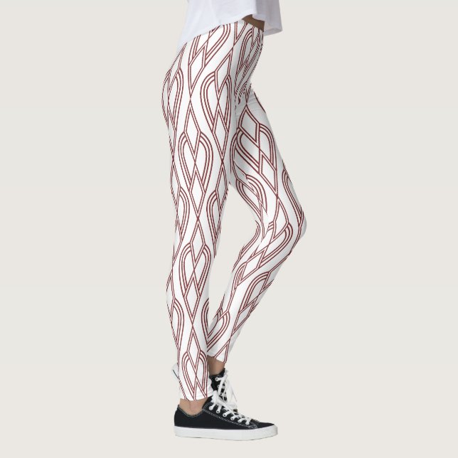 Art Deco Flowersängar Leggings (Höger)