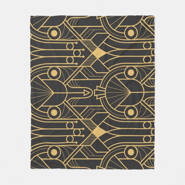 Art Deco för moderna geometriska plattor Fleecefilt (Framsidan)