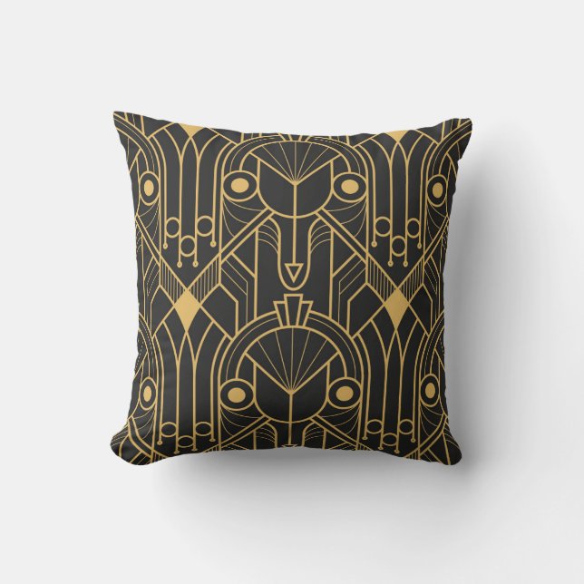 Art Deco för moderna geometriska plattor Kudde (Framsida)