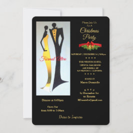 Art Deco Formal Attire-julfest - inbjudan