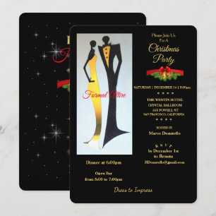 Art Deco Formal Attire-julfest - inbjudan