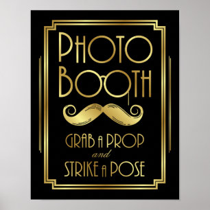 Art Deco-FOTO BÅDE GRAB A PROP-Skriv ut Poster
