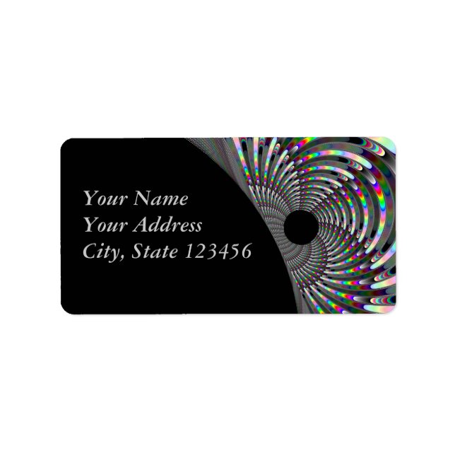 Art Deco Fractal Adressetikett (Framsidan)