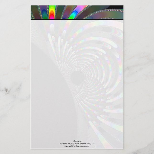 Art Deco Fractal Brevpapper (Framsida)