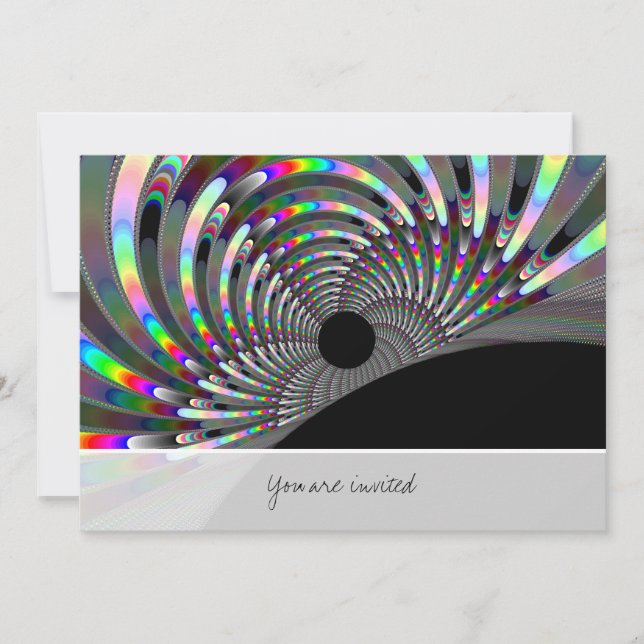 Art Deco Fractal Inbjudningar (Framsida)