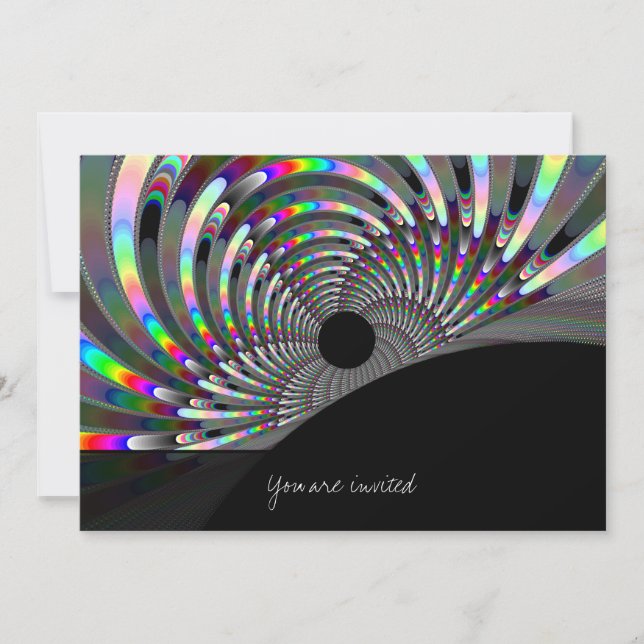 Art Deco Fractal Inbjudningar (Framsida)