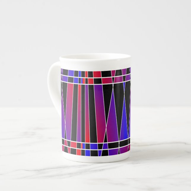 Art Deco "Fractured" av Kenneth Yoncich Benporslin Mugg (Framsida vänster)