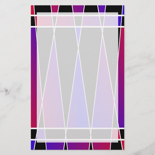 Art Deco "Fractured" av Kenneth Yoncich Brevpapper (Framsida)
