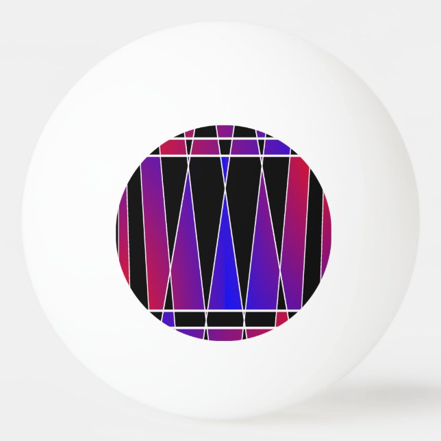 Art Deco "Fractured" av Kenneth Yoncich Pingisboll (Framsidan)