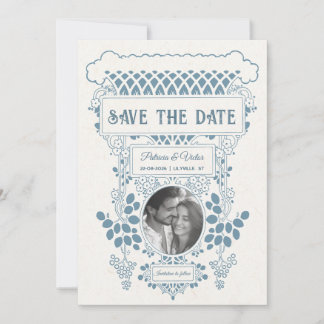 Art Deco Frame save the Date Spara Datumet