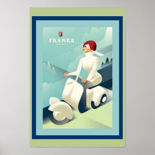 Art Deco Franks Ad Poster