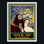 Art Deco-Fransk Radiola Poster 12 x 16<br><div class="desc">Snygg,  Vintage,  Fransk Deco-reklam för Radiola 12 x 16</div>