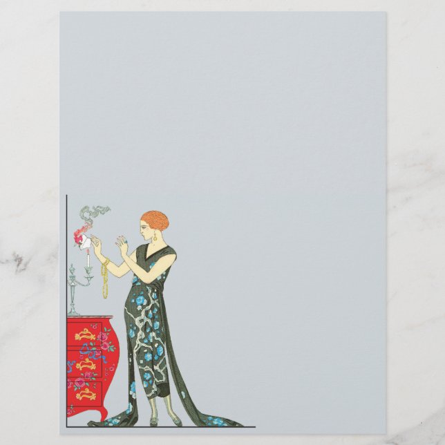 Art Deco fredag Vintage modemodell illustration (Framsida)