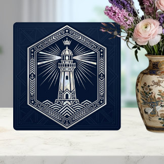 Art Deco fyr Nautilus silverdesign Kakelplatta