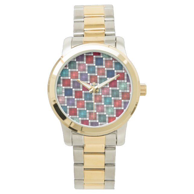 Art Deco-fyrkanter Armbandsur (Framsida)