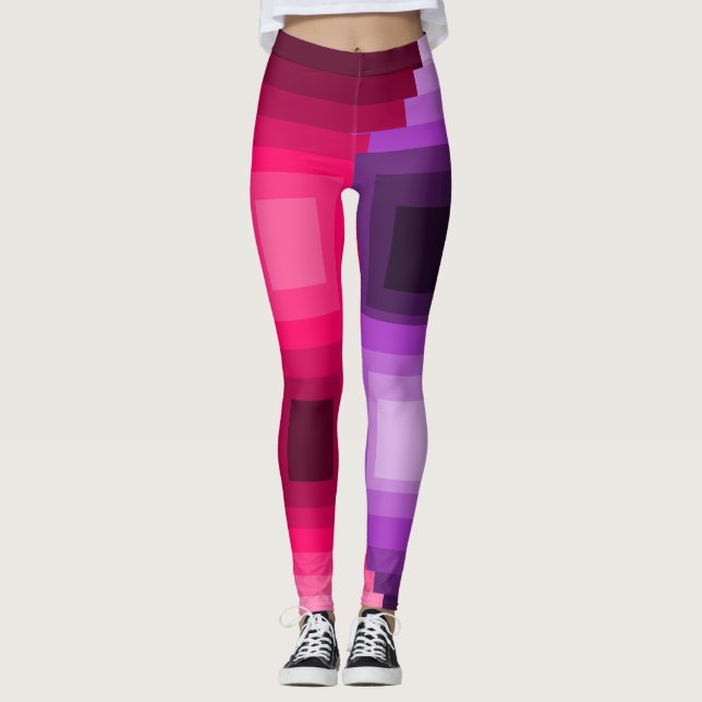 Art Deco-fyrkanter Leggings (Framsida)