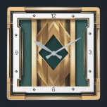 Art Deco Fyrkantig Klocka<br><div class="desc">Underbar klockdesign. Du kommer att kärlek det som andra. Du kan fritt använda den här designen för andra produkter som du gillar eller anpassa och lägga till texten. Följ mig för mer. Tack. Ha en trevlig dag.</div>
